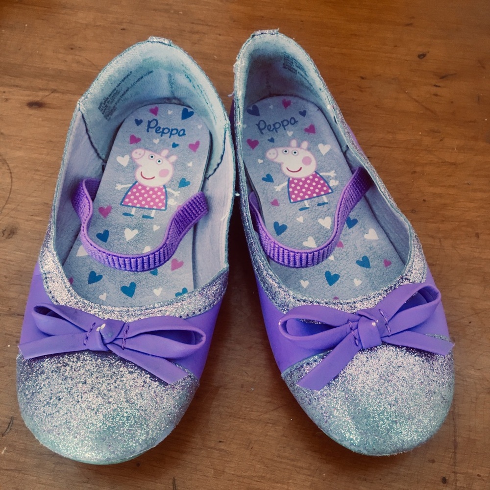 Purple Peppa Pig ballet flats